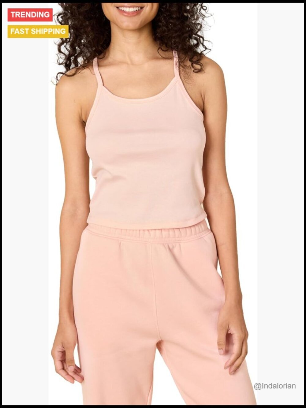 Micro-Ribbed Cropped Camisole - Cotton Tank Top